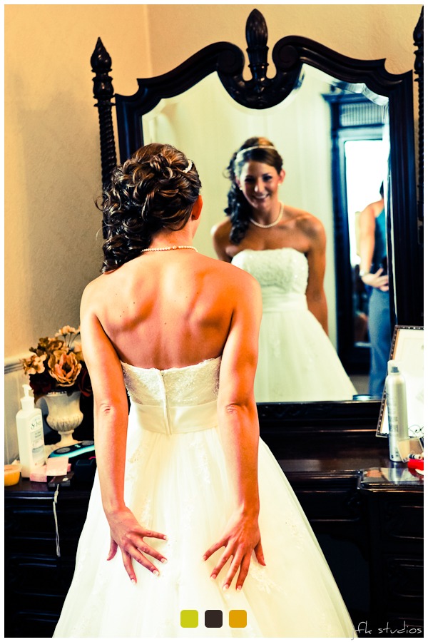 Belle Chapel Wedding Brittany getting ready at the Belle Chapel in Snohomish