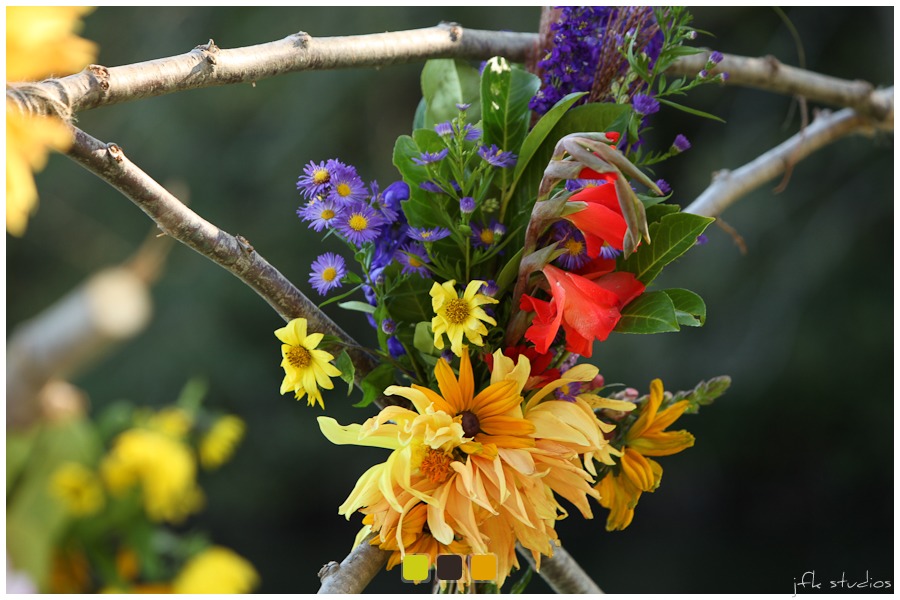 Wedding flowers at Lakedale Resort Friday Harbor